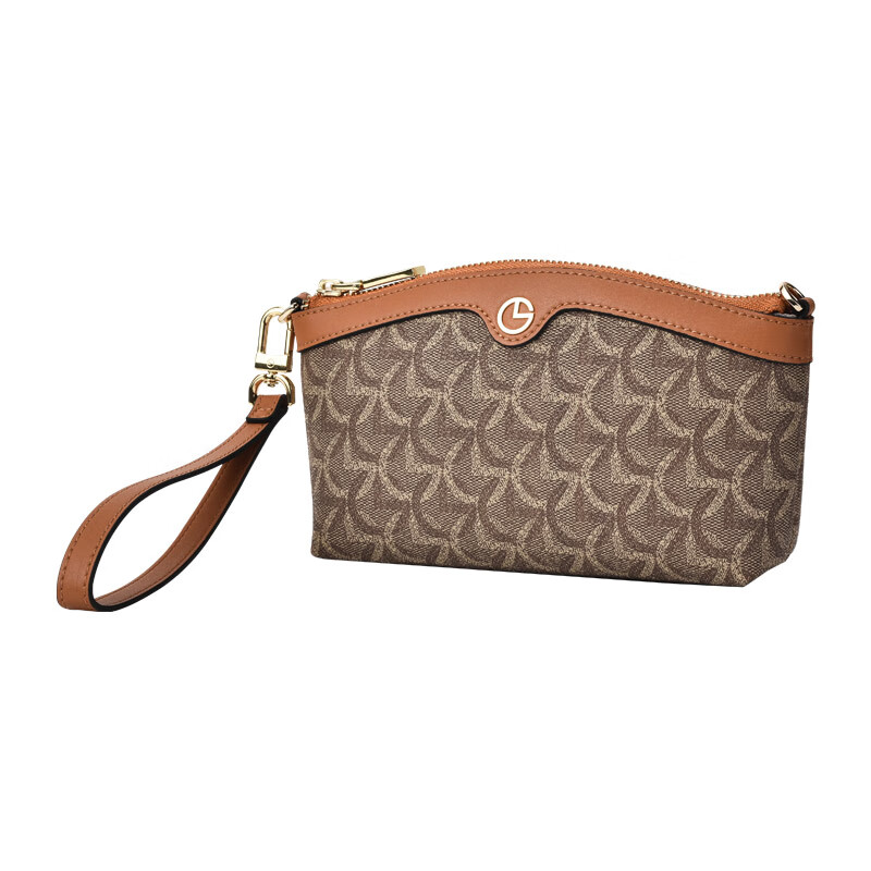 GOLDLION G+ Goldlion Clutch Women's 2025 New Model Can Hold Mobile Phone Keys Large Capacity Temperament High-End Ladies Clutch Brown