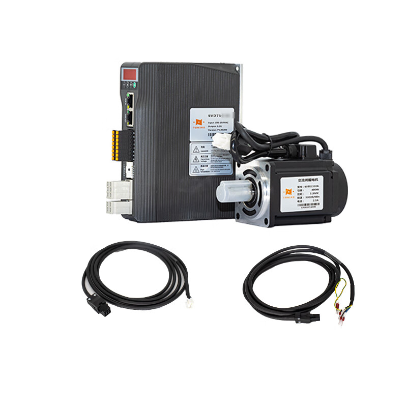 Yue Changsheng 1000W Set 80 Flange 3.3NM AC Servo Motor Drive Controller Set High Performance Programmable Orange SVD750-RS-Pulse+485 10M80SS3330A