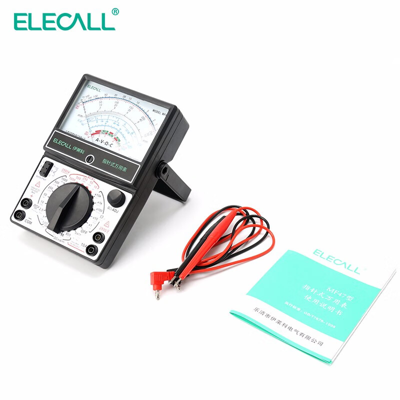 ELECALL ELECALL mechanical pointer multimeter MF47 internal magnetic multiple circuit protection mechanical meter multimeter comes standard (with 9V battery + AA battery + fuse)
