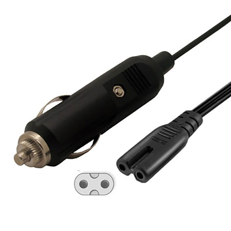 Litian car wash machine power cord car air pump 12V24V vacuum cleaner refrigerator cigarette lighter charging cable double round mouth 3 meters actual length 2.8 meters