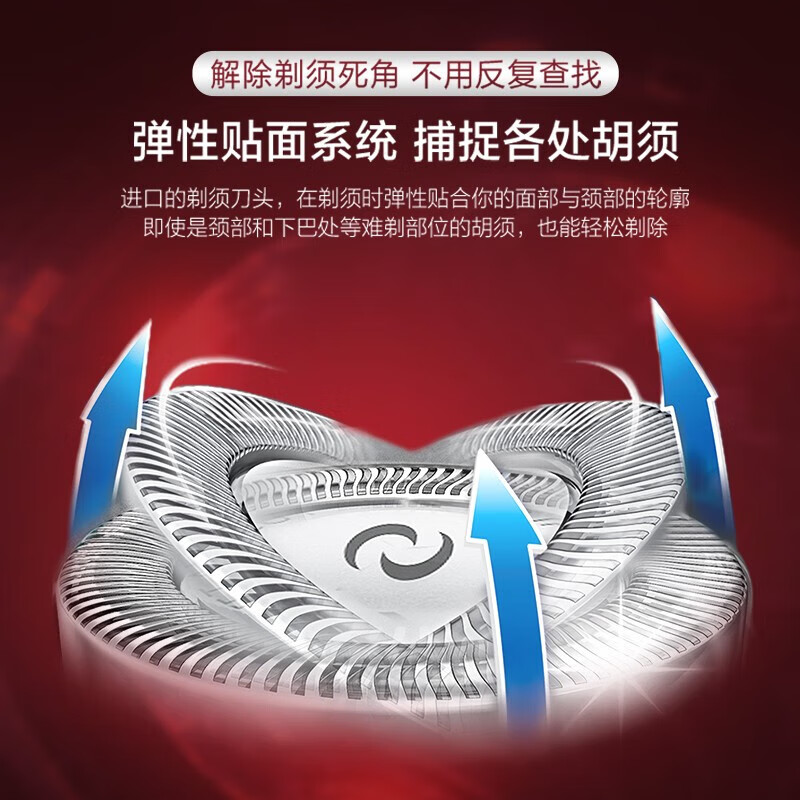 Philips (PHILIPS) classic portable electric shaver, automatic grinding razor and beard trimmer, birthday gift for boys, husband and father, travel essentials