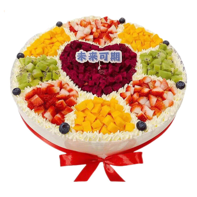 Freedo Fruit Strawberry Birthday Cake Same-City Delivery Same-Day Delivery to Parents, Girlfriends, Best Friend Party 1 Pound