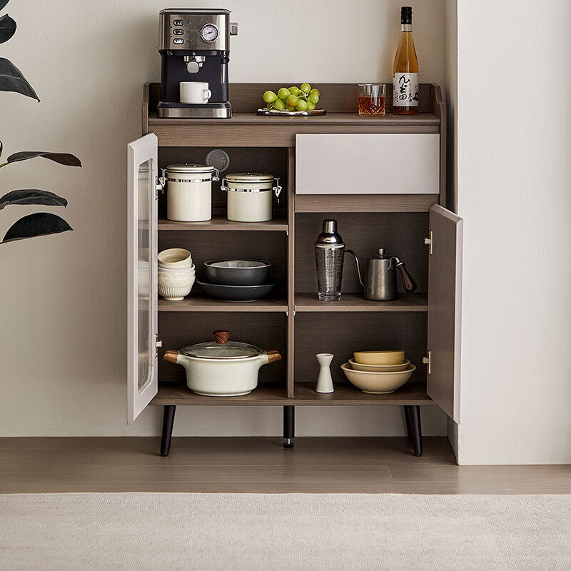 Lin's home cabinet living room storage cabinet wall-mounted integrated sideboard cabinet small apartment tea cabinet OV4T