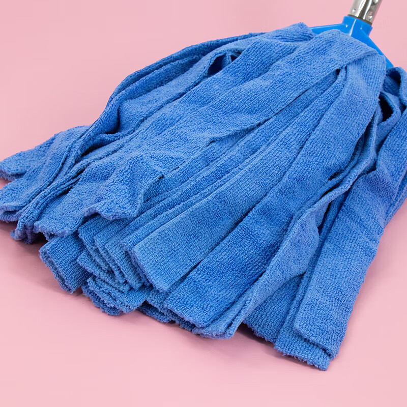 Hasdick blue terry cloth mop stainless steel long pole HKLY-24 factory absorbent mop cleaning tool mop