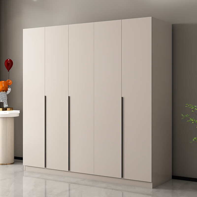 Feimuda wardrobe bedroom simple modern minimalist two-door light luxury style installation-free storage solid wood storage cabinet customization 1.2 meters three-door main cabinet