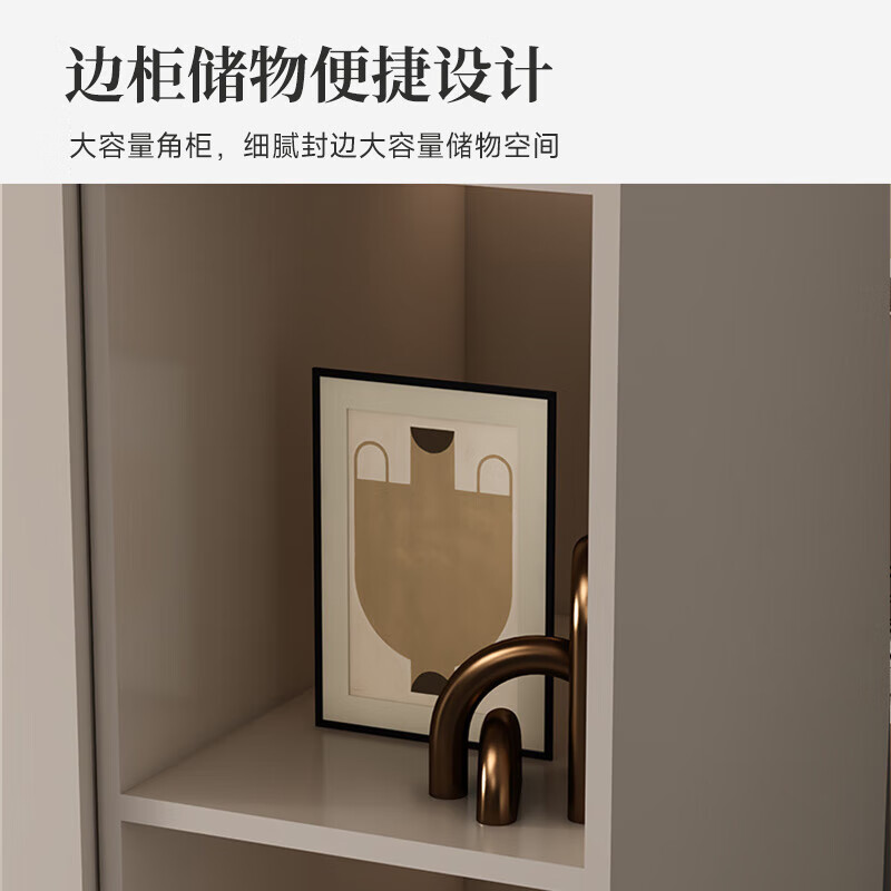 Feimuda wardrobe bedroom simple modern minimalist two-door light luxury style installation-free storage solid wood storage cabinet customization 1.2 meters three-door main cabinet