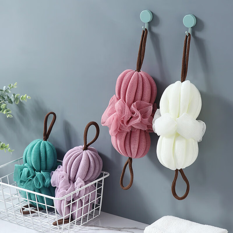 Fat Donglai's same style bath strips, bath flower balls, large size, non-scattering, super soft, plus bath towel, bath flowers, ladies' bathing and back rubbing, bathing and back rubbing two-in-one, pink non-scattering flowers
