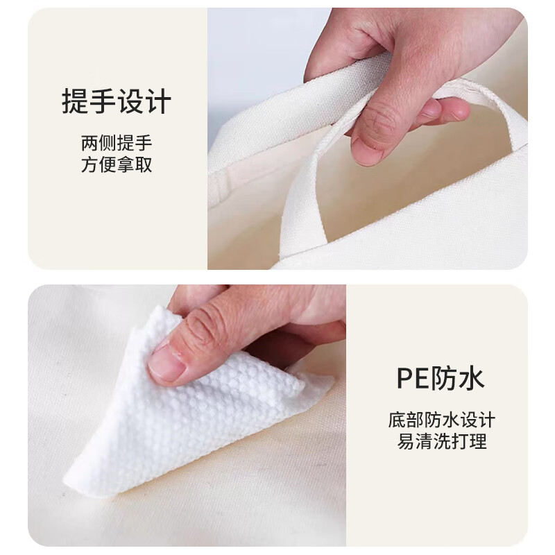 Forty Thousand Kilometers Wardrobe Seam Storage Bag Canvas Thickened Waterproof Organizing Bag Quilt Storage Bag Clothes Storage Basket Narrow Folding