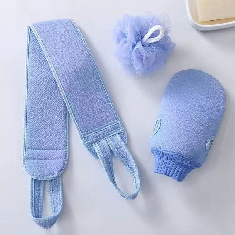 Your secretary's coarse sand long bath towel, strong decontamination for adults and men, new bath towel, bath towel, three-piece set, Nordic green, one-piece set, bath flower