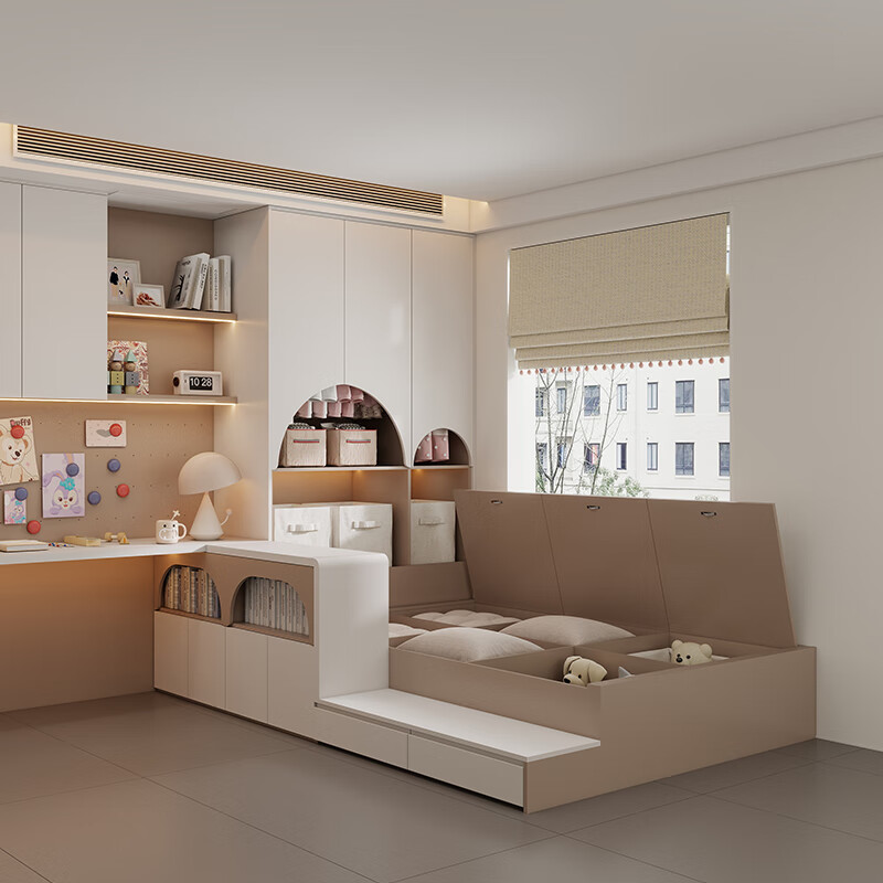 Quanyou (QUANU) Quanyou whole house customized tatami desk and bed integrated small apartment multi-functional storage children's room wardrobe customization 799/ (Tatami mats are not allowed, the specific amount is subject to the design plan)