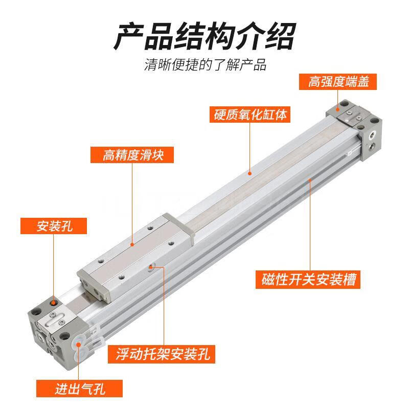 SMC mechanical rodless cylinder MY1B16/20/25/32/40/50/63-200/300/600/700A L H MY1B16-1100