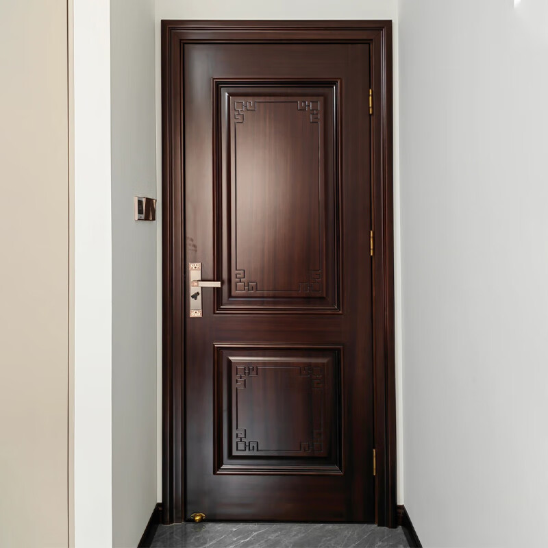 Pure wood door North American red oak solid wood door bedroom door room interior door painted kitchen door villa whole house customization Detailed structure diagram Type A