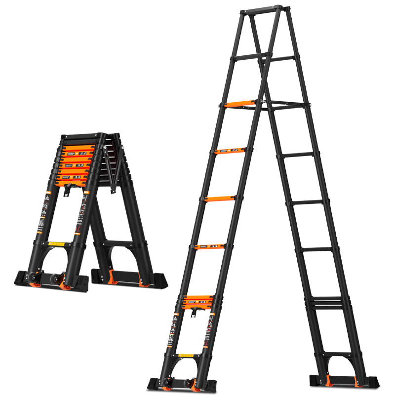 Magnesium midoli herringbone ladder, aluminum alloy ladder, multi-functional telescopic ladder, folding ladder, engineering ladder, dual-purpose straight ladder R55