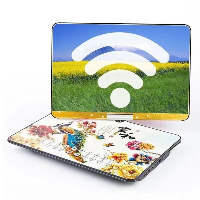 SAST mobile DVD player, portable EVD, small TV for children and the elderly, CD/VCD integrated high-definition WF player, 39-inch high-definition eye protection screen, black host + gift package