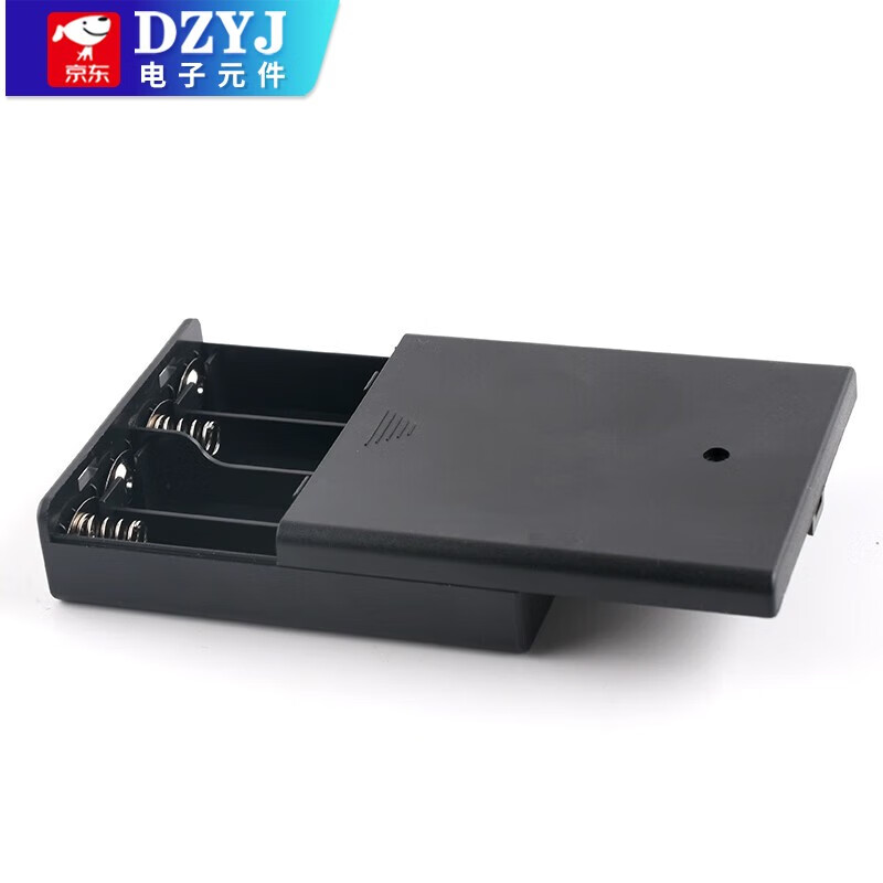 DZYJ LED light strip battery box 3 AA battery holders No. 5 3-section with cover and switch with USB female base 4 No. 5 black built-in USB female base with cover and switch