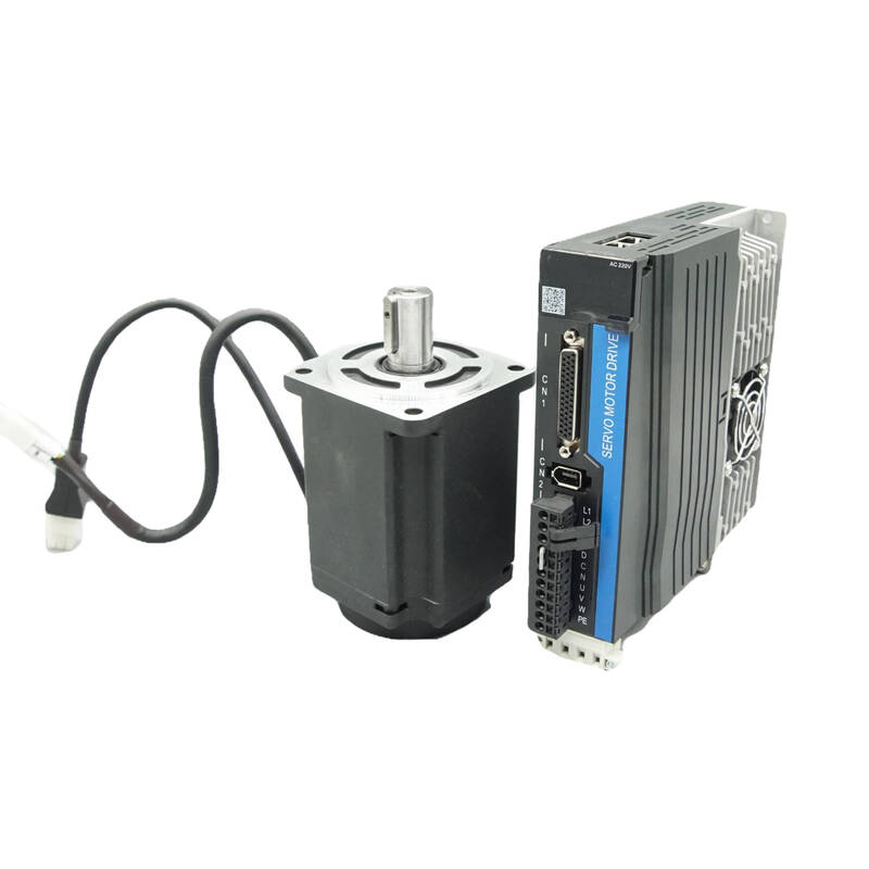 Yue Changsheng's new magnetic servo motor set 17-bit single-turn absolute value 220V/400W/600W/60 servo set 400W1.3NM3000 rpm without brake horizontally using 24v signal line