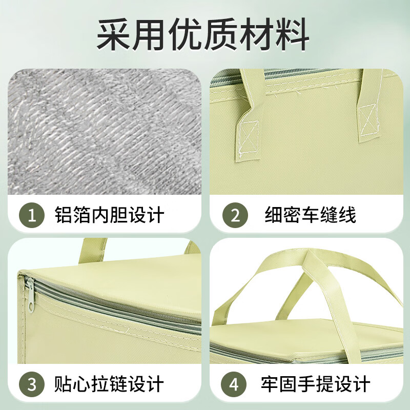 New Avocado Green 6810-Inch Birthday Cake Insulated Bag for Takeout Customized Cold Storage Refrigerator Bag Thickened Avocado Green 6-Inch Single Layer 27*27*21