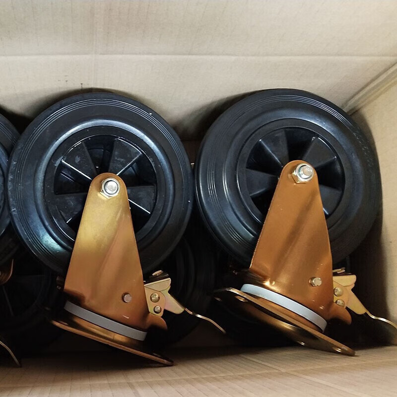 Zhongde 660 liter L trash can universal wheel outdoor trash can accessories wheel iron rubber wheel four-wheel trash can wheel set of wheels iron core model brake without brake