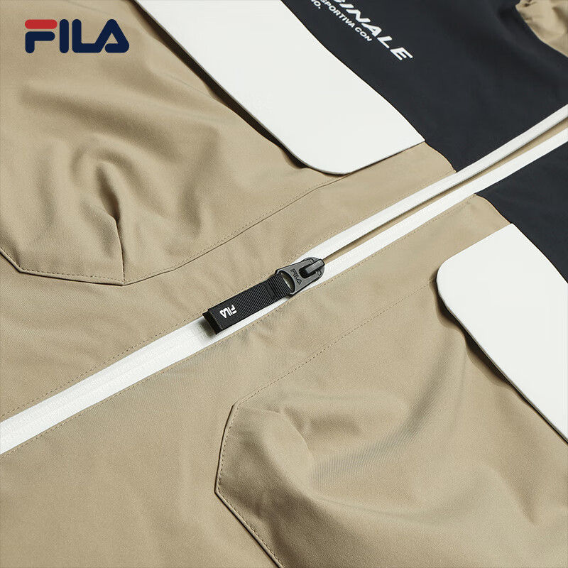 FILA Men's Yiyang Qianxi Same Style Down Jacket Two-piece Set 2025 Winter New Casual Warm Hooded Jacket Algae Brown-LK S 165/88A/S