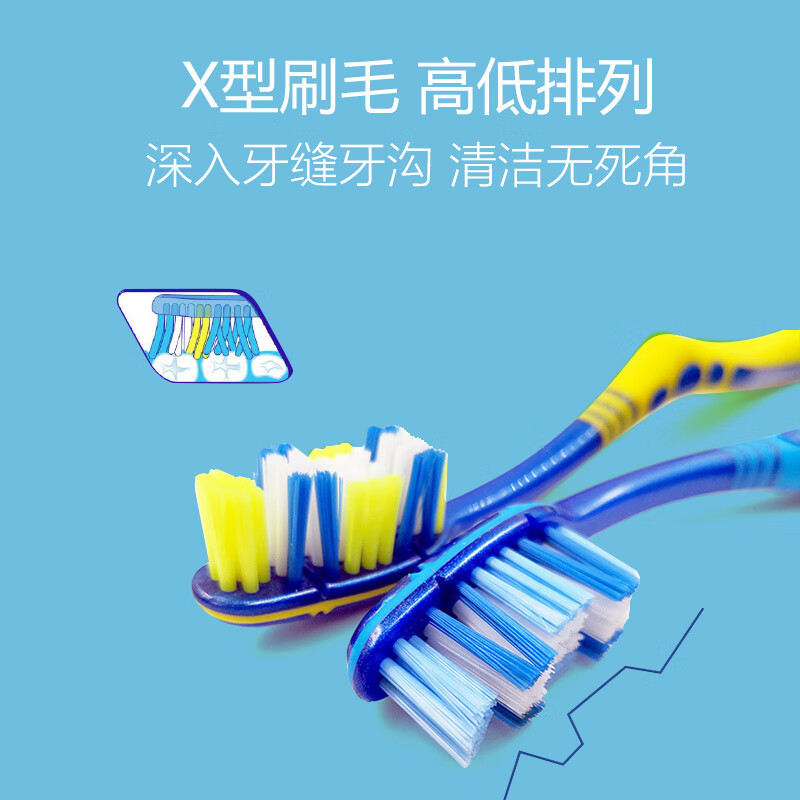 TRISA Swiss-imported smart toothbrush for adults with medium-hard bristles, men's special removal of tea stains and tobacco stains for home - 2 pieces in random colors