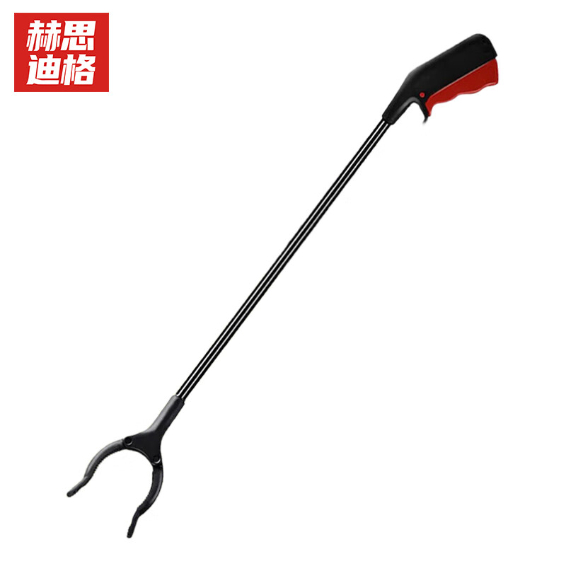 Hesdig Garbage Clip Cleaning Garbage Pliers Garbage Picker Sanitary Clip Garbage Picking Garbage Clip Picker Red Black 97.5cm (4 pieces) JG-895