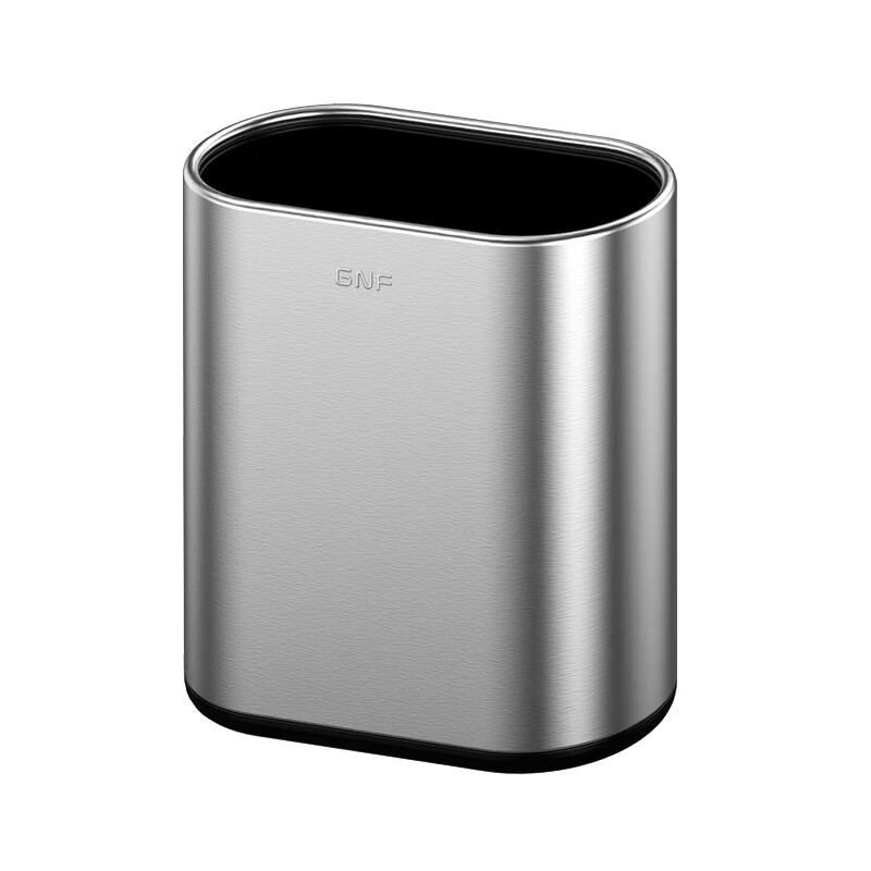GNF7L stainless steel lidless trash can kitchen trash can household bedroom living room kitchen bathroom commercial office hotel indoor and outdoor double bucket SF7-C06 sand silver steel