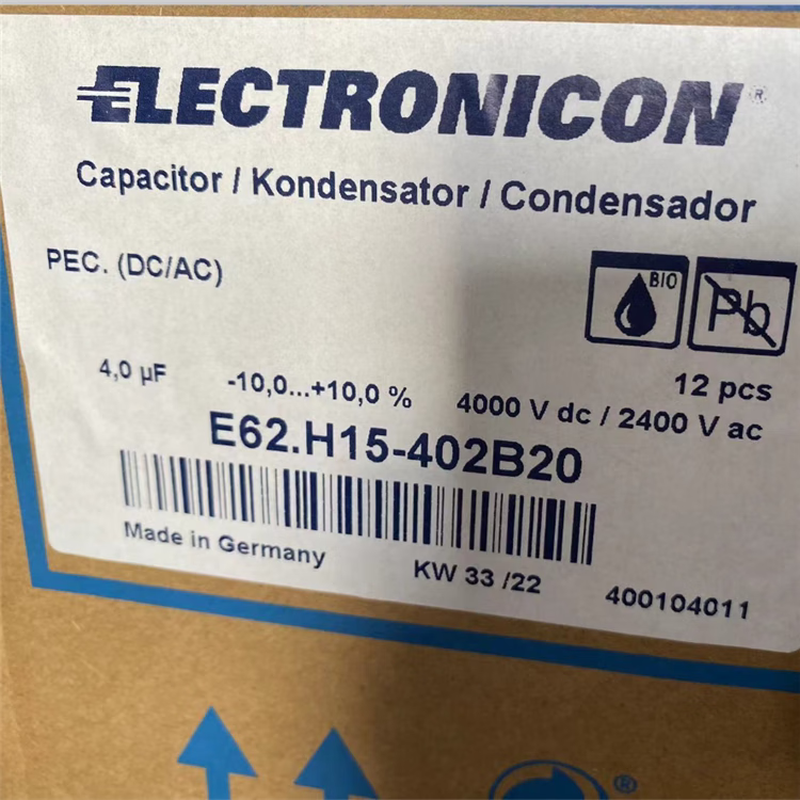 E62.C58-502E10 640vac 1000v 5uF capacitor German electronicon milky white E62.C58-502E10