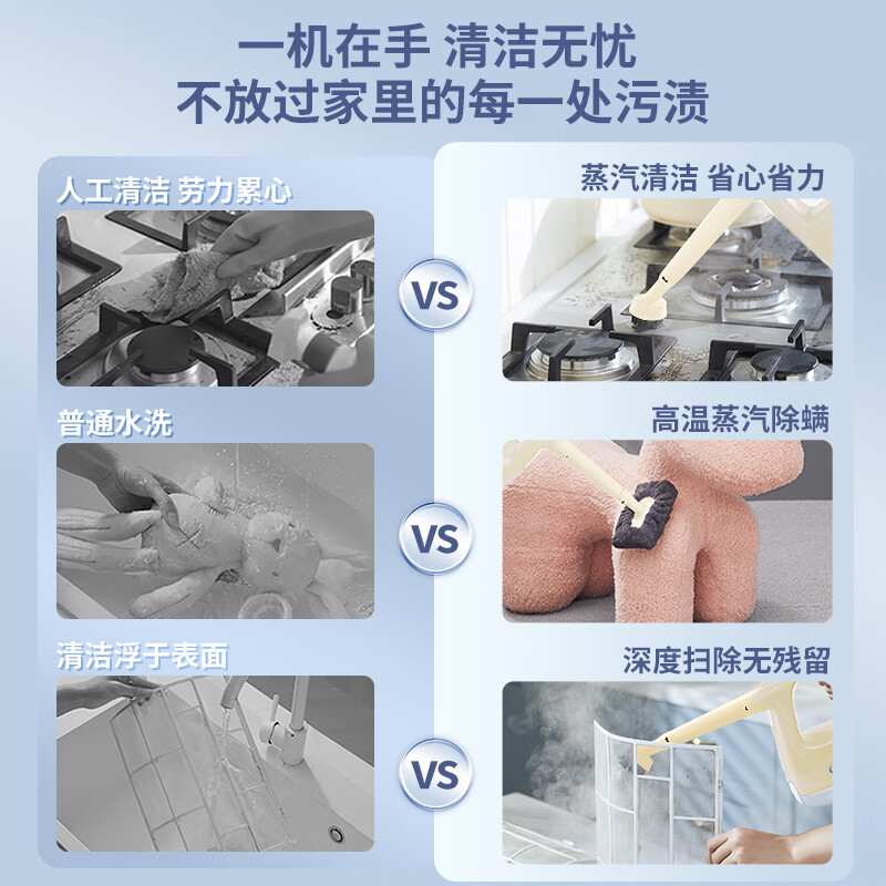 Sapphire Sapphire household high-temperature and high-pressure steam cleaning machine disinfection machine whole house cleaning range hood washing machine air conditioning carpet cleaning sofa cleaning multi-functional all-in-one machine double 11 live broadcast the same model upgraded version of high temperature steam cleaning machine