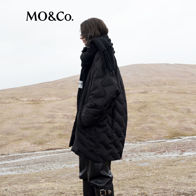 MO&Co. Women's windproof wraparound down jacket