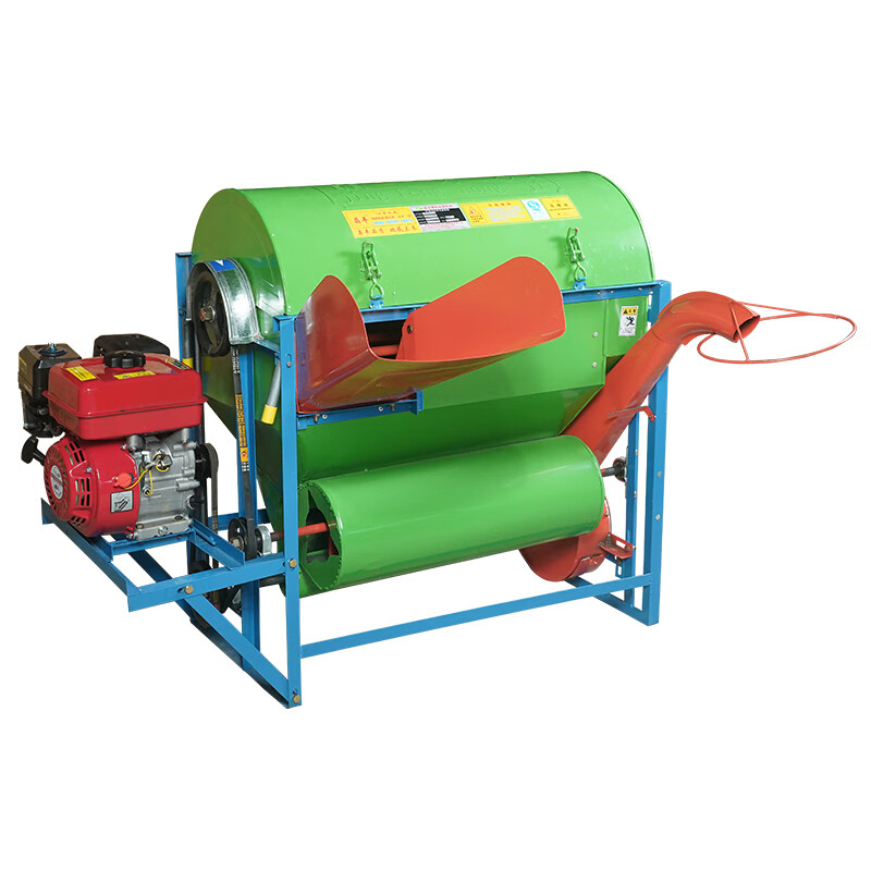 Huili's threshing machine, small threshing machine, wheat, rapeseed, rice threshing machine, household small threshing machine, full feeding + gasoline engine + tires
