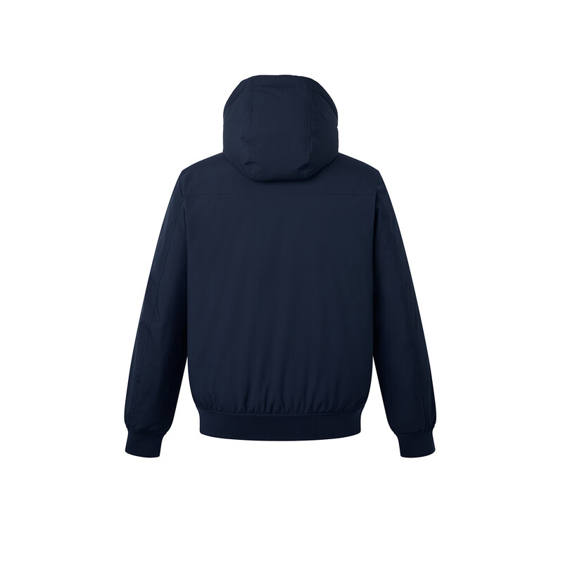 HAZZYS Men's Winter Men's Jacket Fluffy Simple Commuting Removable Hood Down Jacket Men ASFZU0CDX06 Navy Blue NV L (175/96A 48)