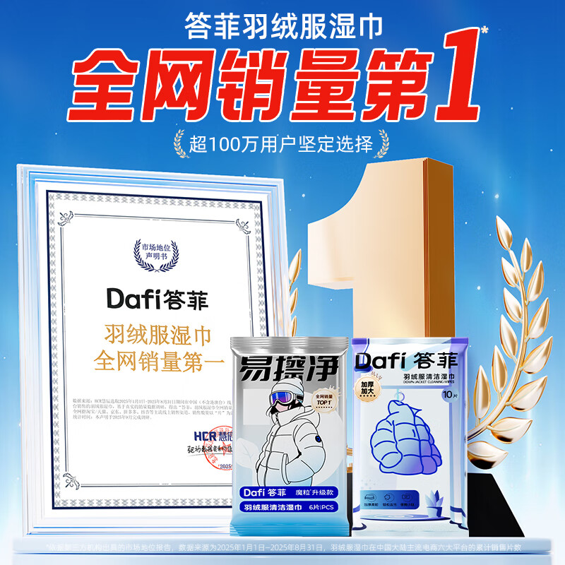 Dafei Down Jacket Cleaning Wipes 10 pieces
