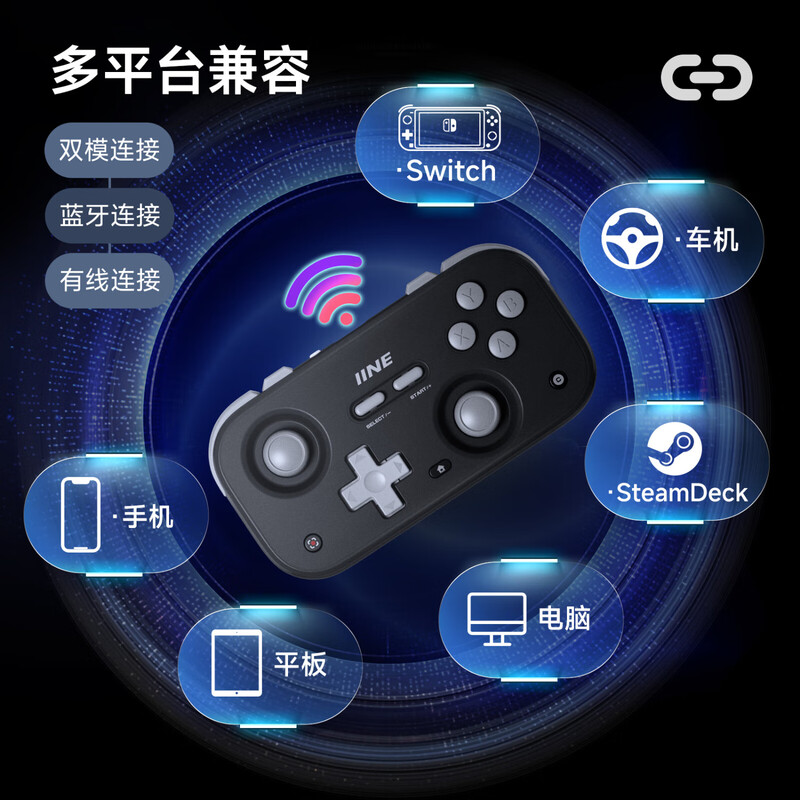Good Value (IINE) Retro Card Game Controller Switch2 Mini Wake-up Controller Hall Joystick Somatosensory Android IOS Mobile Phone PC Car Gamer Pokémon ZA NS Accessories