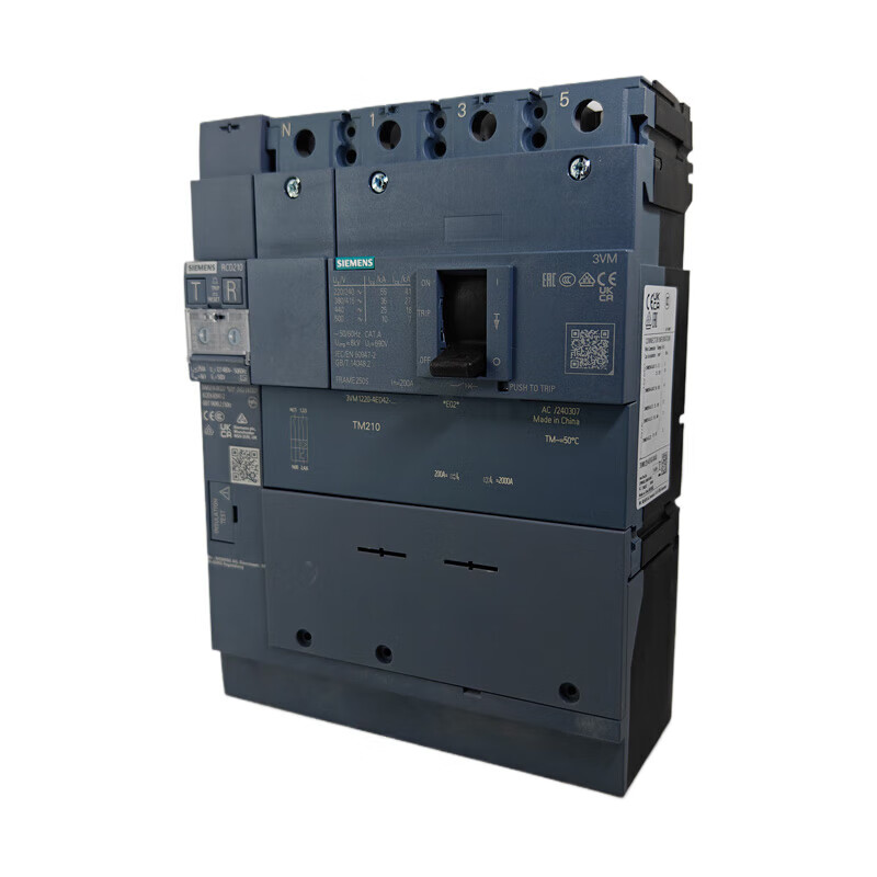 Siemens leakage molded case circuit breaker 3VM1N160 3VM1S250 4P RCD110 210 leakage module 3VM1N160 R63 TM210F/4P RC