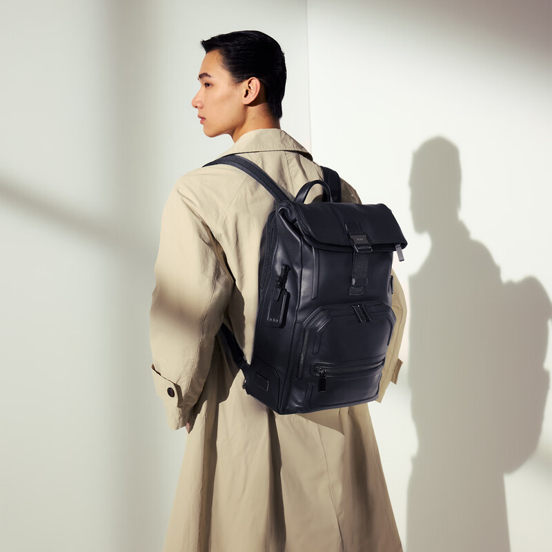 TUMI/TUMI Wei Daxun's same style Harrison men's roll-top backpack computer bag black