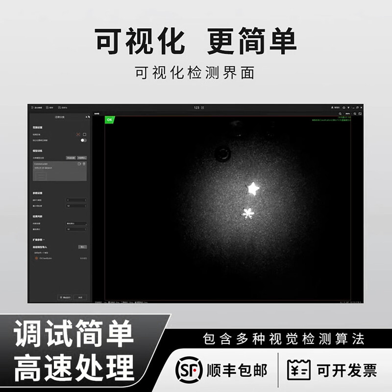 WTX visual ccd intelligent detection industrial camera robot code reader sensor WTX Wang classmate's same visual detection intelligent identification WTX1000-240+3m network cable+power adapter