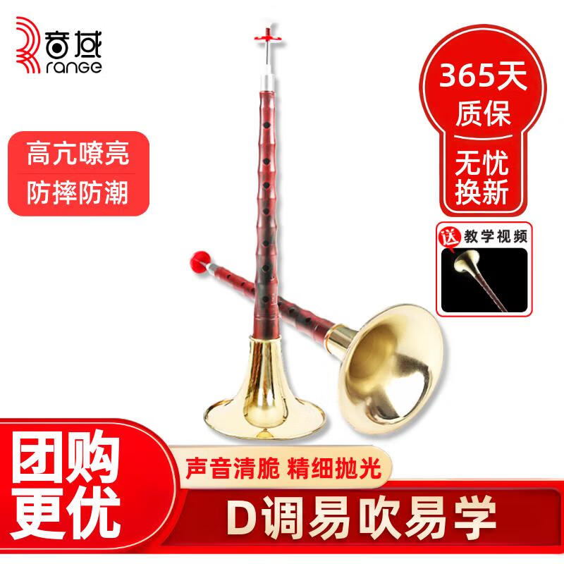 Range (RANGE) D-key suona imitation red sandalwood golden bowl for beginners to practice playing high-end adult suona instruments