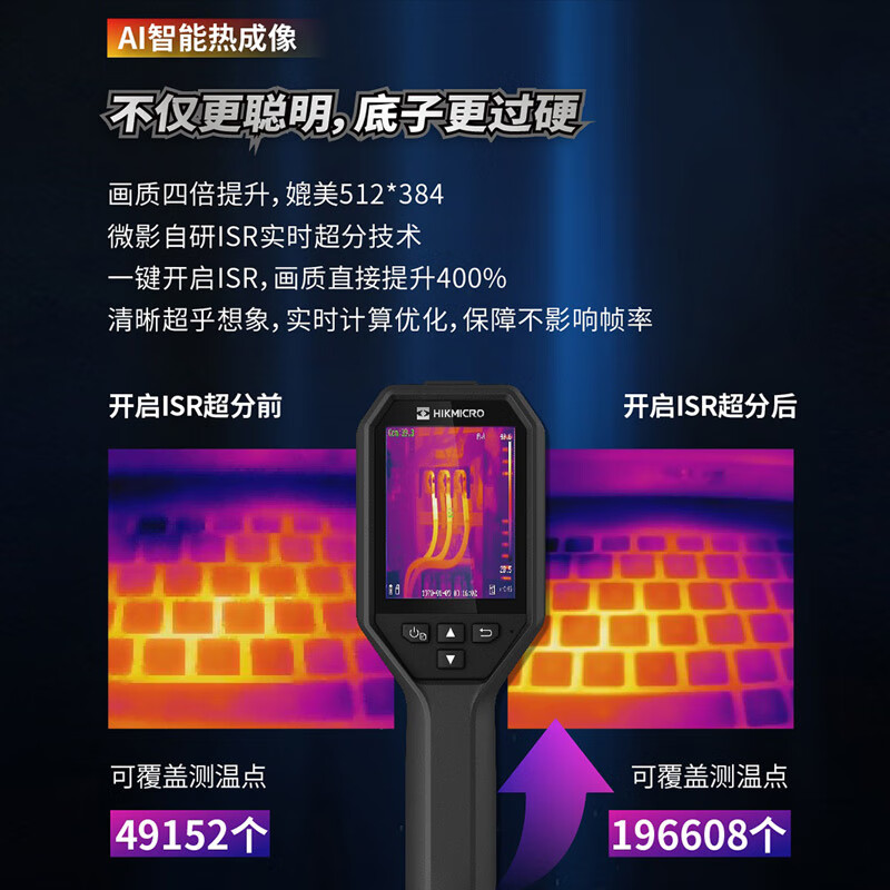 HIKMICRO Thermal Imager HD Infrared Thermal Imager Temperature Measurement Night Vision Inspection Water Leakage Detection H21PROS+ Upgraded AI Model