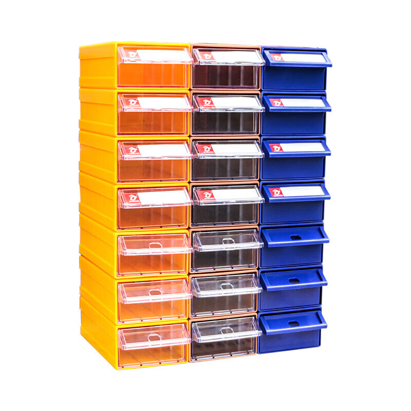 Parts box Drawer-type component box Parts storage box Screw component box Warehouse material box compartment F4# 1 blue transparent outer 290*180*110mm - Please note when placing orders for other colors