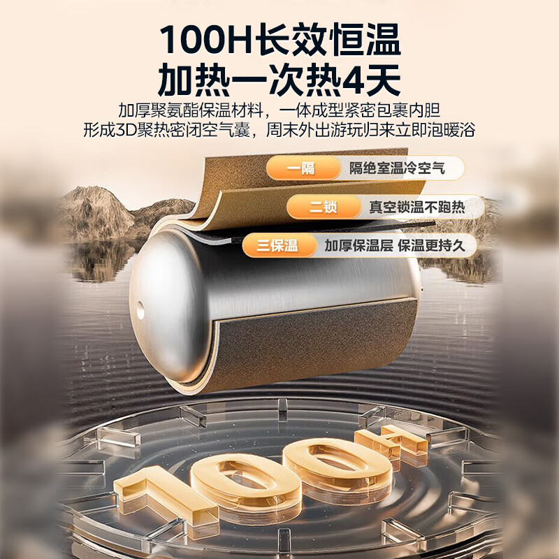 Hualing Shenji 40-liter household storage-type electric water heater produced by Midea is installed at the door with fast heating, first-class energy efficiency, extended electric wall and national subsidy F4020-KY1Pro (HE)