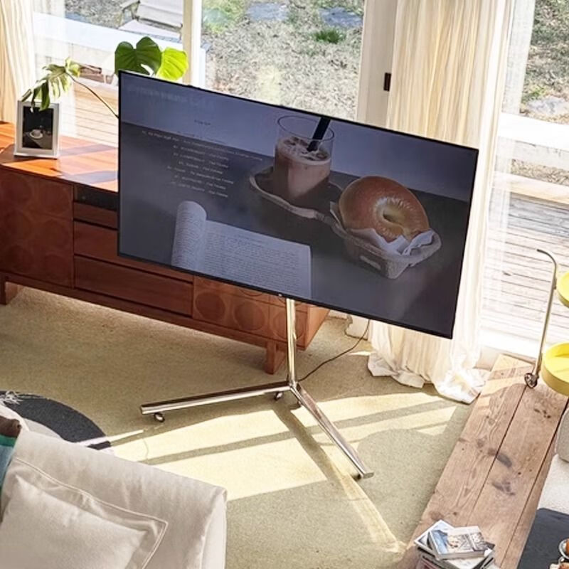 Suitable for ProPre Silver Wing TV mobile stand 65/75/85 inch TV stand movable living room villa home out of Silver Wing - silver complete model 40-70 inches + roller