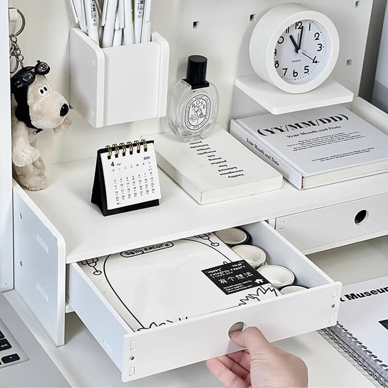 Perforated board storage rack desktop desk study table storage rack pen holder student desk stationery organizer artifact shelf multi-category with drawer A type