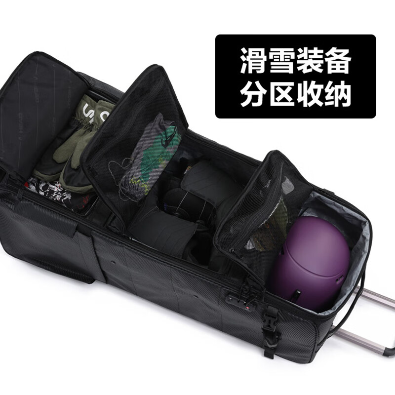 HEAD suitcase, snowboard bag, wheeled ski box, single and double board ski bag, ski equipment storage box, large capacity, can be checked in
