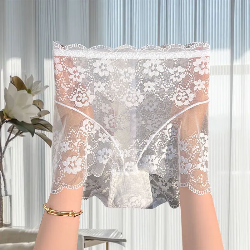 New high-waisted tummy-tightening butt-lifting corset panties for women, large size lace sexy thin mesh seamless body shaping panties black-224 L recommended 100-120 catties