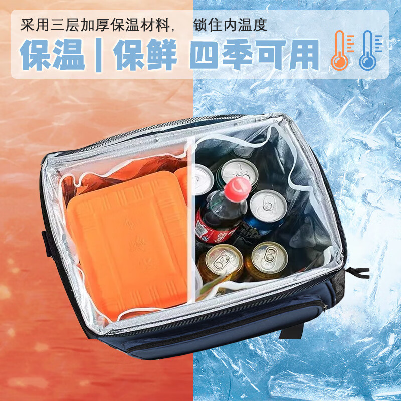 SMVP insulated luggage outdoor lunch bag thickened aluminum foil lunch box bag car-mounted large hand ice bag portable fresh-keeping milk delivery