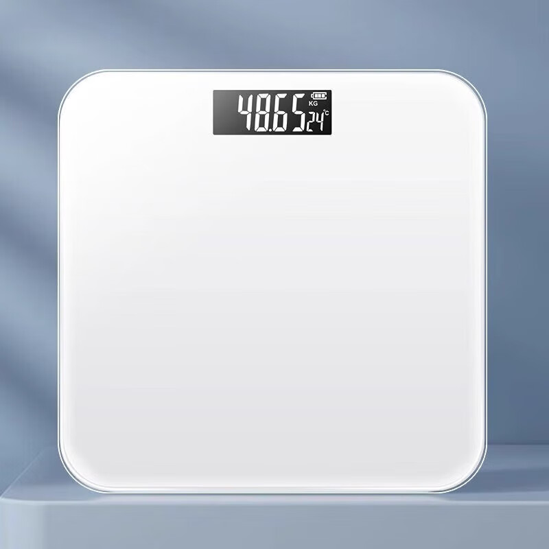 Body weight electronic scale human body intelligent body fat scale household high-precision weighing scale dedicated to weight loss and fitness white battery model