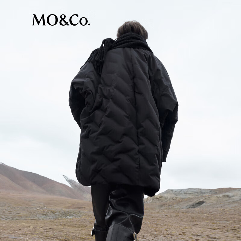 MO&Co. Women's windproof wraparound down jacket