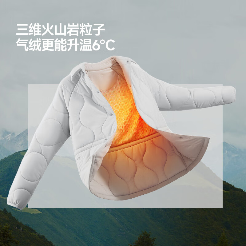 Beneunder women's lapel air velvet waisted jacket, thin, slim, warm and slim, outdoor windproof, water repellent, versatile CL003 blue ash XL