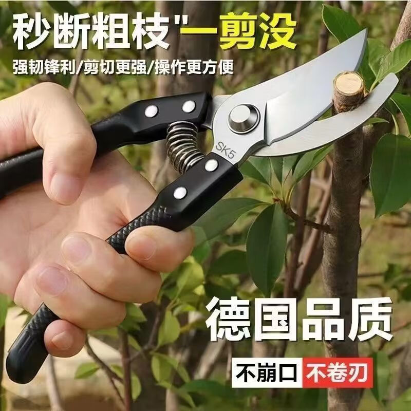 FANCYCHIC German craft steel branch shears, tree shears, fruit tree shears, pruning scissors for household flowers and trees, removable drip irrigation bag, German steel blade, fast delivery nationwide, super labor-saving, original thick branch shears sk+5