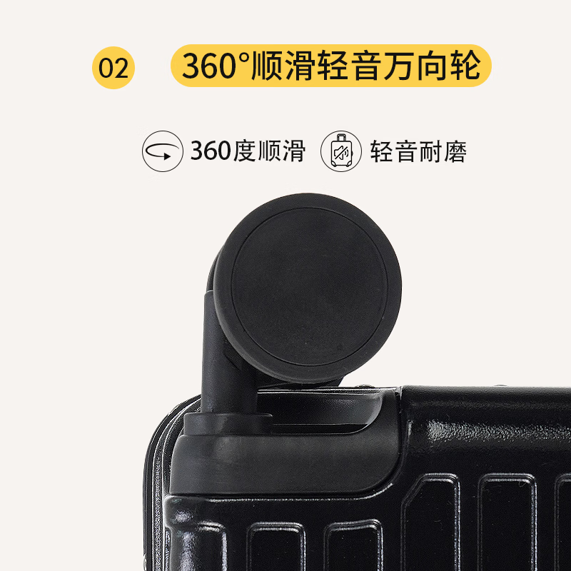 Boldun suitcase trolley case with large capacity 20 inches for men to board the plane 24 business trip check-in password suitcase, dark night black zipper style + lifetime warranty 26 inches can be checked in, suitable for more than 15 days